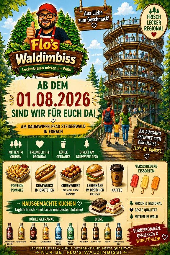 Flo's Waldimbiss am 01. August täglich geöffnet
